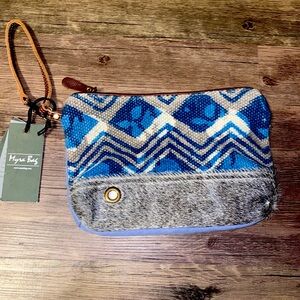 Myra Upcycled Coastal Western Hippie Fur Wristlet Clutch Bag